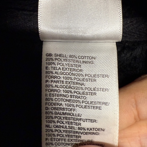 The North Face black quilted fleece lined jacket SIZE S high collar full zip - Picture 5 of 5